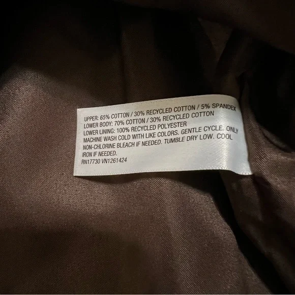 NWT Wild Fable Women's Strapless Bubble Hem Mini Babydoll Dress- Dark Brown M - Picture 9 of 9